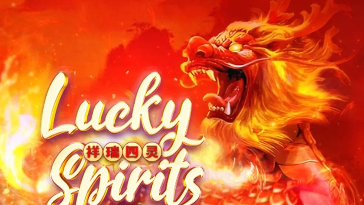 Tampilan visual slot Lucky Spirits dengan desain simbol mistis dan latar belakang atmosferik.
